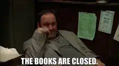 Tony Soprano The Books Are Closed