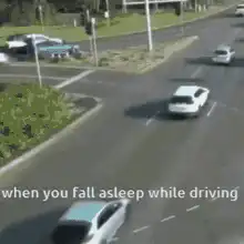 Car driving in circles at intersection