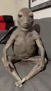 Sitting Alien on Couch