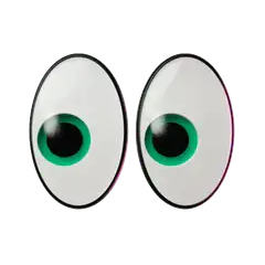 Green cartoon eyes blinking