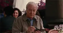 Michael Caine and Christian Bale in The Prestige