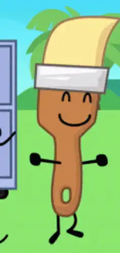 Paintbrush character dancing