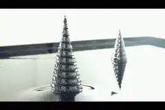 Ferrofluid spikes forming