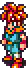 pixel art character with orange hair