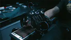 Iron Man hand in arc reactor