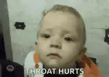Baby with throat hurts