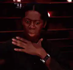 Denzel Washington shocked hand on chest