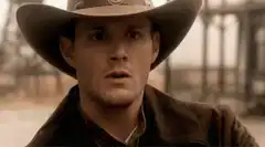 Jensen Ackles puts a pen in his mouth