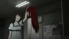 Yukiteru's mother pats Amano's head