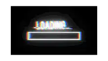 Glitchy loading bar animation