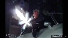 Silver Surfer deflects energy blast