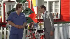Mr. Rogers falls over backwards