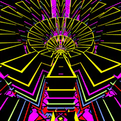 neon geometric tunnel animation