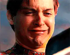 Tobey Maguire Spiderman crying face