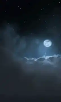 Moon and clouds at night