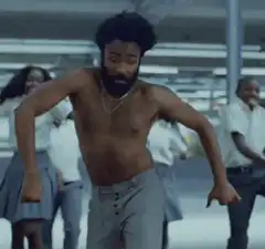 Donald Glover shirtless dance