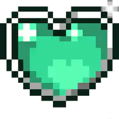 pixel art green heart