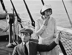 Man and woman on a boat deck