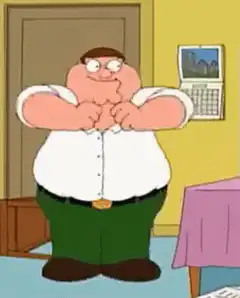 Peter Griffin dancing excitedly