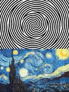 Starry Night hypnotic spiral animation