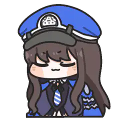 Chibi police girl nodding