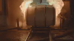 barrel on fire