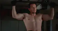 Mark Wahlberg doing pull-ups