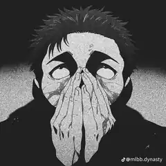 anime character hands over mouth
