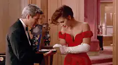 Julia Roberts laughs at menu in Pretty Woman