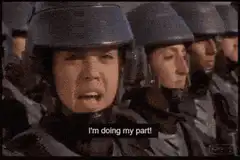 I'm doing my part!