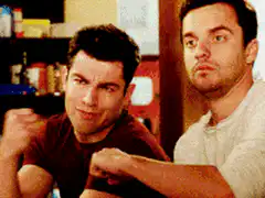 Max and Harold making faces