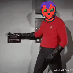 Devil person flips switch