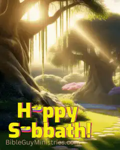 Happy Sabbath text animation