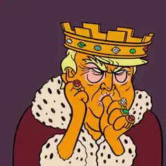 King picking his nose