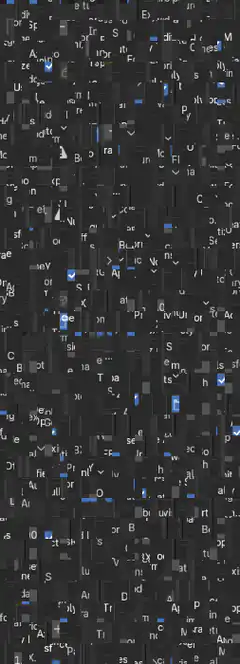falling letters on dark background