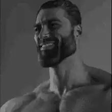 Man Smiling in Black and White