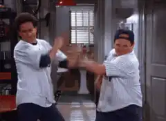George and Kramer karate chop