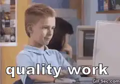 quality work thumbs up