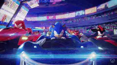 Sonic the Hedgehog in a racing kart