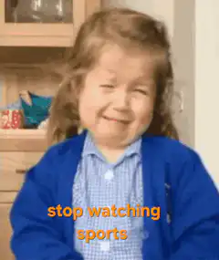 Laughing toddler stop watching sports