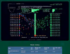 Git graph visualization with commit history