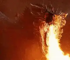 Dragon breathing fire