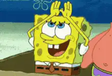 SpongeBob rainbow hands