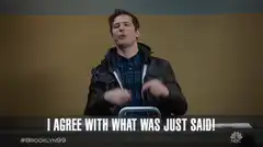 Andy Samberg I Agree With What Was Just Said