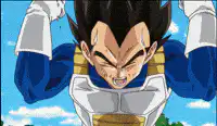 Vegeta powers up to Super Saiyan
