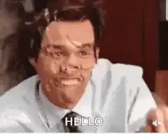 Creepy man waves hello