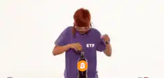 Woman opens Bitcoin beer bottle