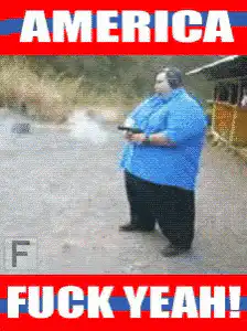 America Fuck Yeah Man with Gun