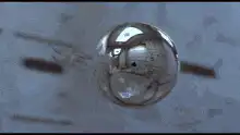 Sputnik satellite spinning
