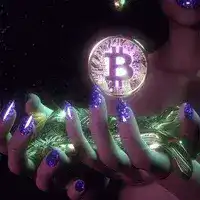 Glowing Bitcoin in hands